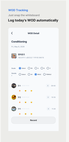 Rxd Today WOD detail record screen