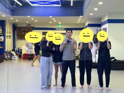 복싱 체험 단체 사진