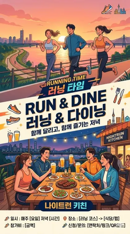 러닝 회식 포스터
